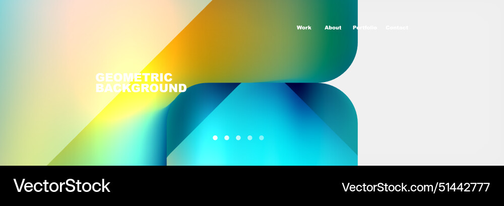 Square internet web page design template Vector Image