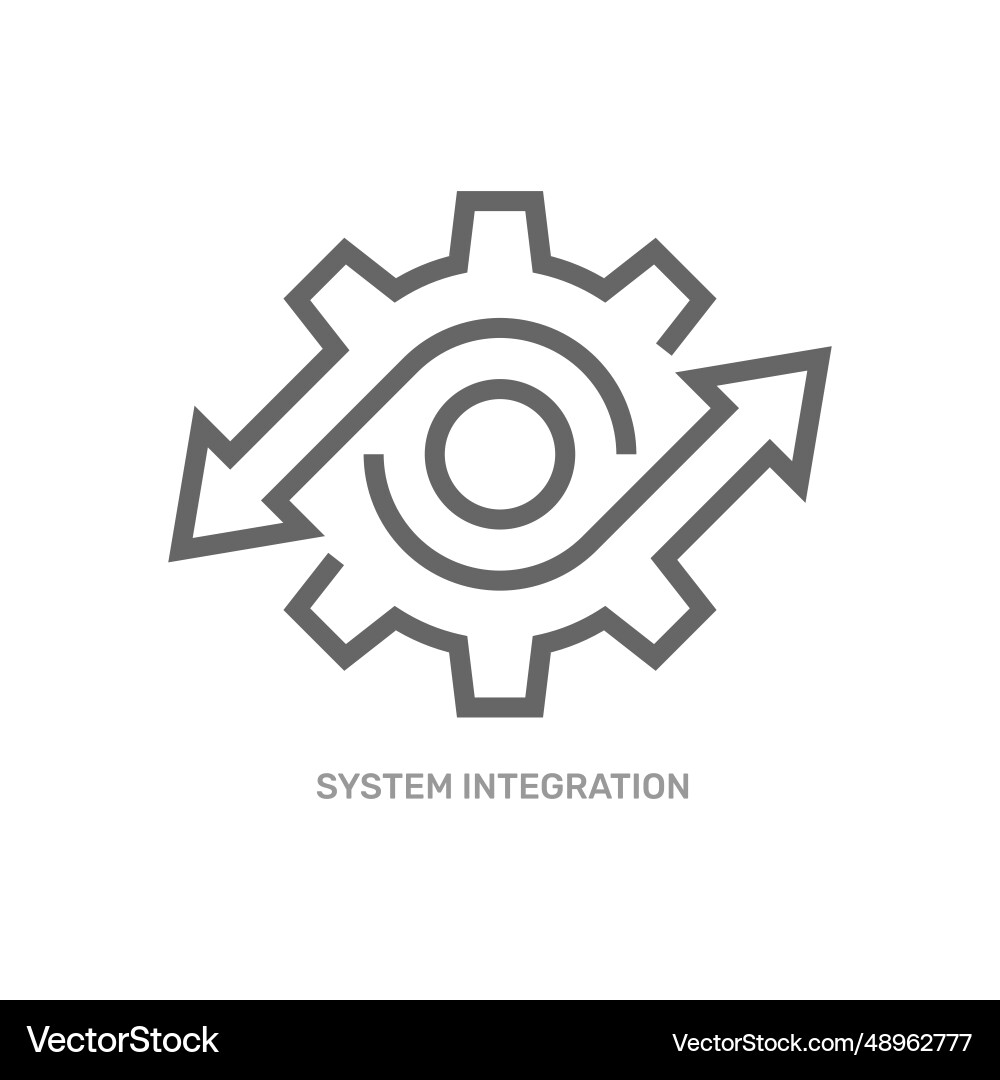 System Integration Technology Icons vector image