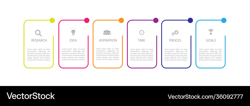 Thin Line Workflow Diagram vector image