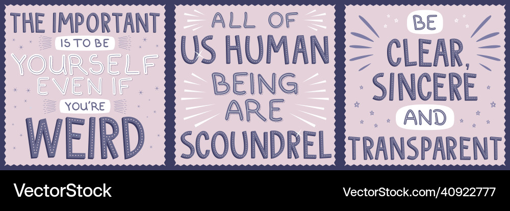Three encouraging posters perfect for print or web Vector Image