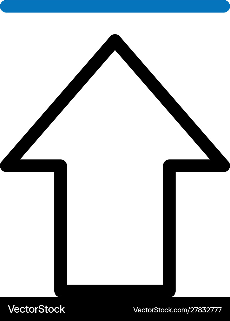 Upload icon with white background Vector Image