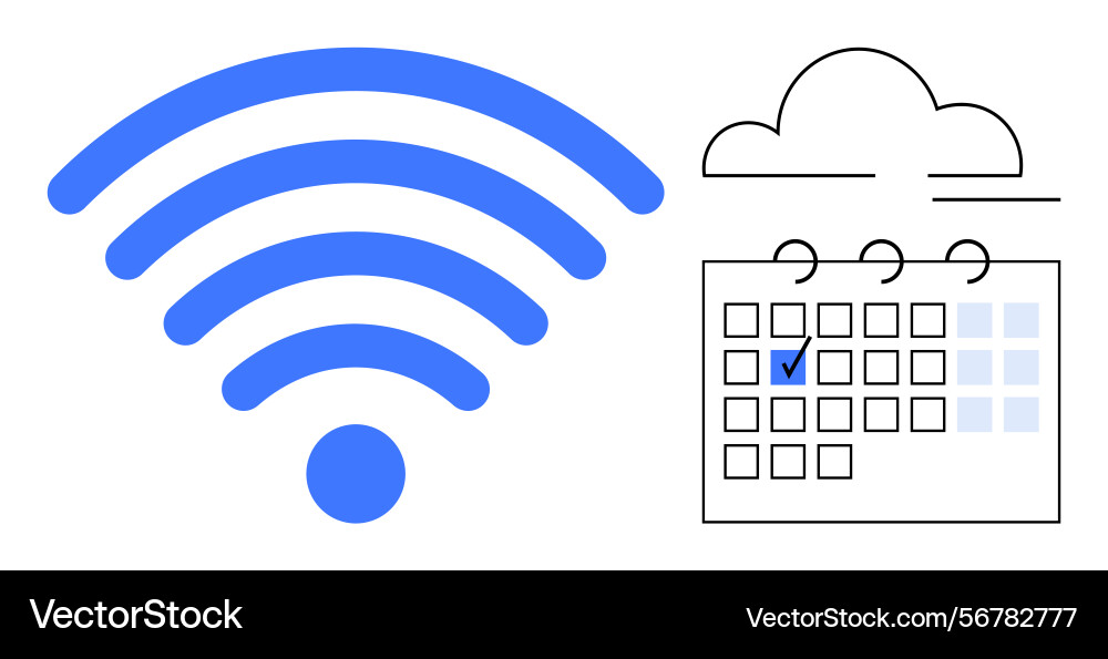 Wireless connectivity with cloud integration Wireless connectivity with cloud integration vector image