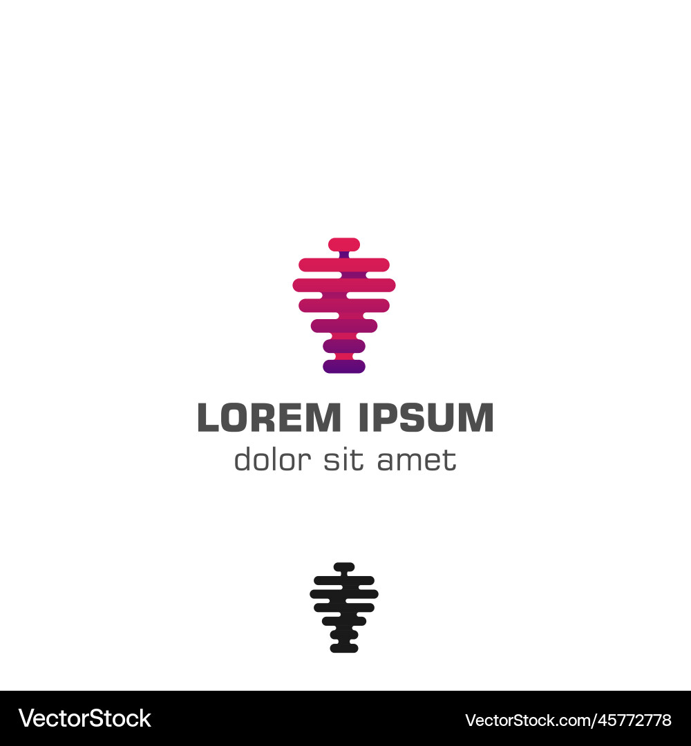 Abstract creative light bulb idea logo template Abstract creative light bulb idea logo template vector image