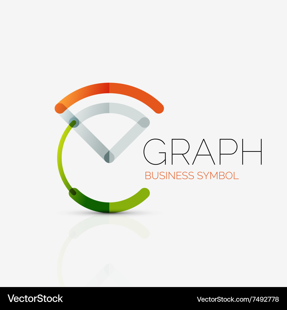 Abstract logo idea linear chart or graph Vector Image