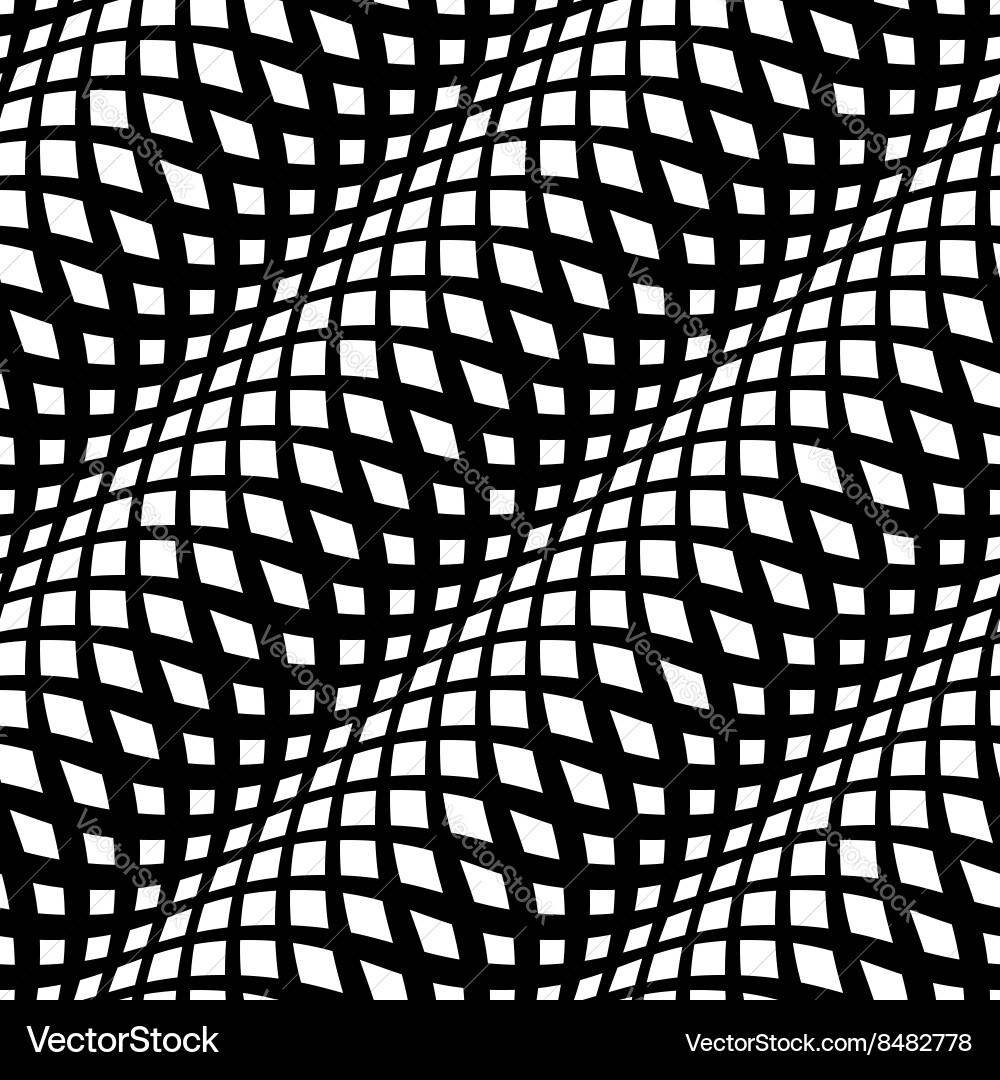 Abstract monochrome seamless pattern crossed vawes vector image