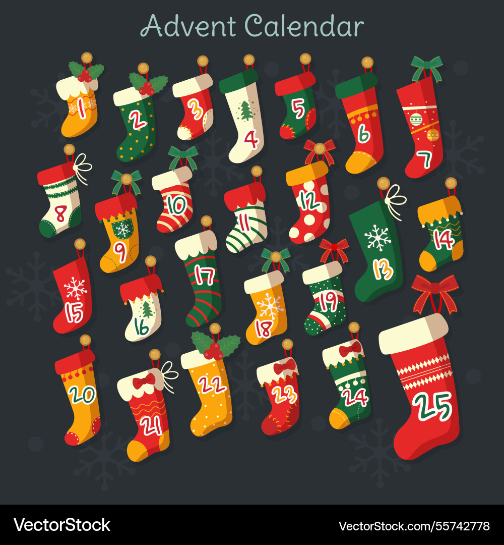 Advent calendar Vector Image