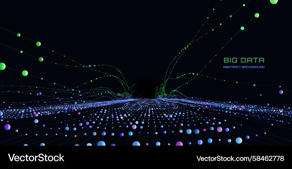 Data Analysis Sphere Network Vector Image
