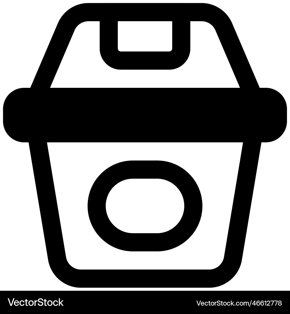 Cover Container Icon Large covered container or dustbin – Royalty-Free Vector | VectorStock