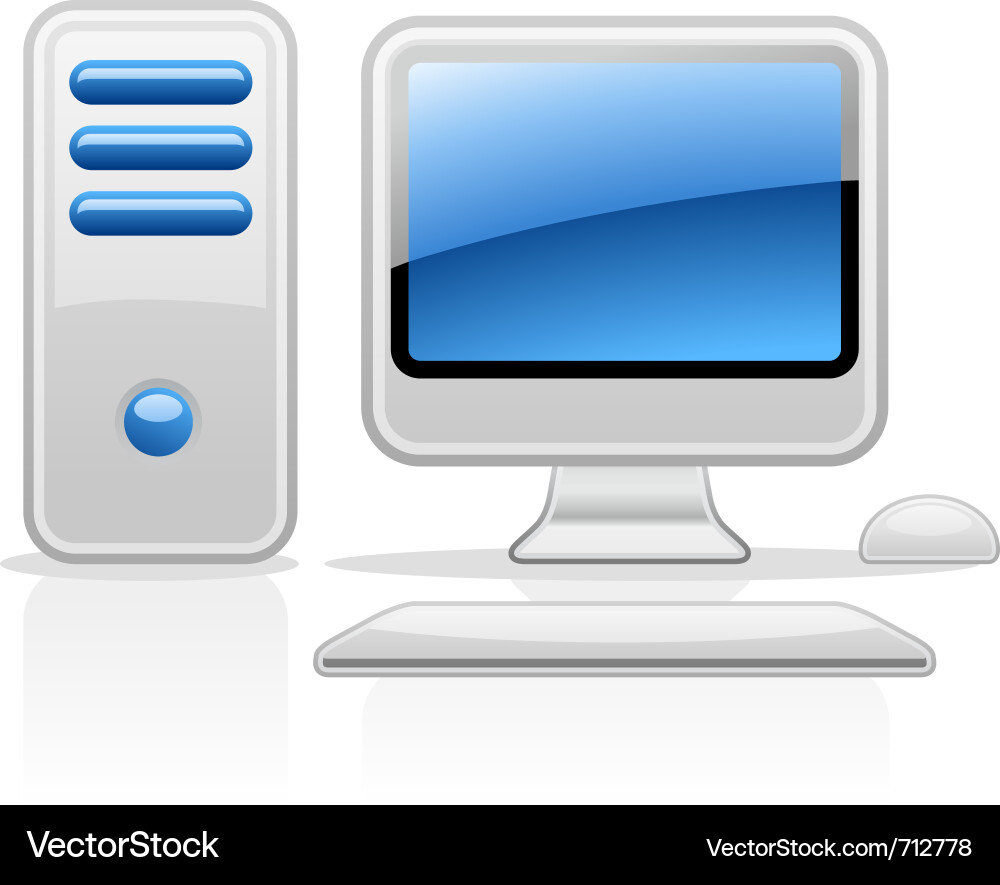 Modern Computer Icon vector image