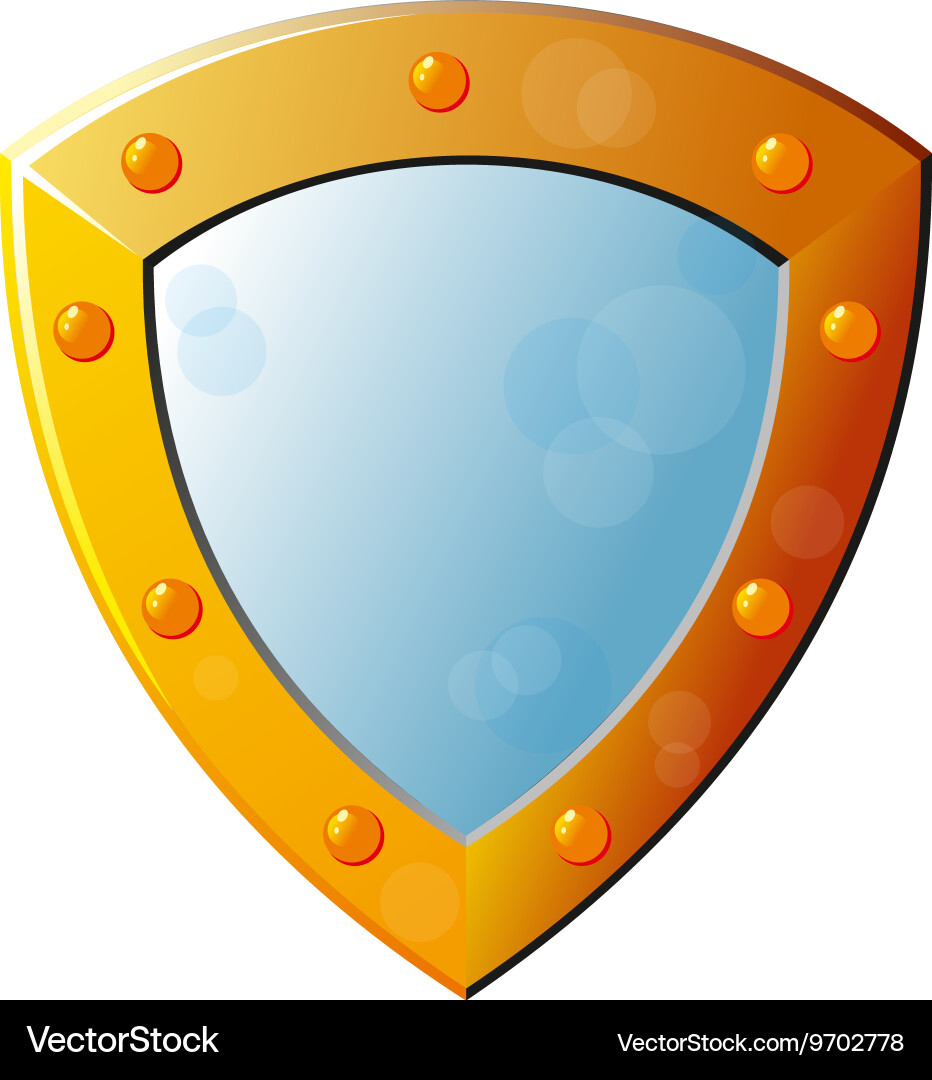 Old empty shield Royalty Free Vector Image - VectorStock