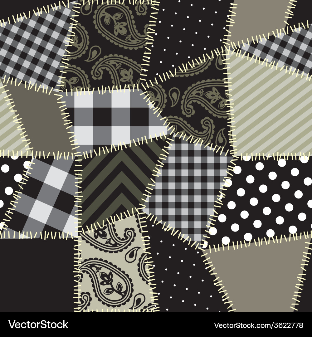 Patchwork pattern Royalty Free Vector Image - VectorStock