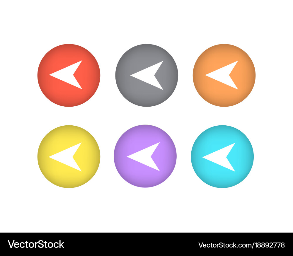 Pointers directed to left iand right icons circle vector image