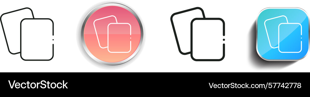 Red card icon thin linear regular and button Red card icon thin linear regular and button vector image