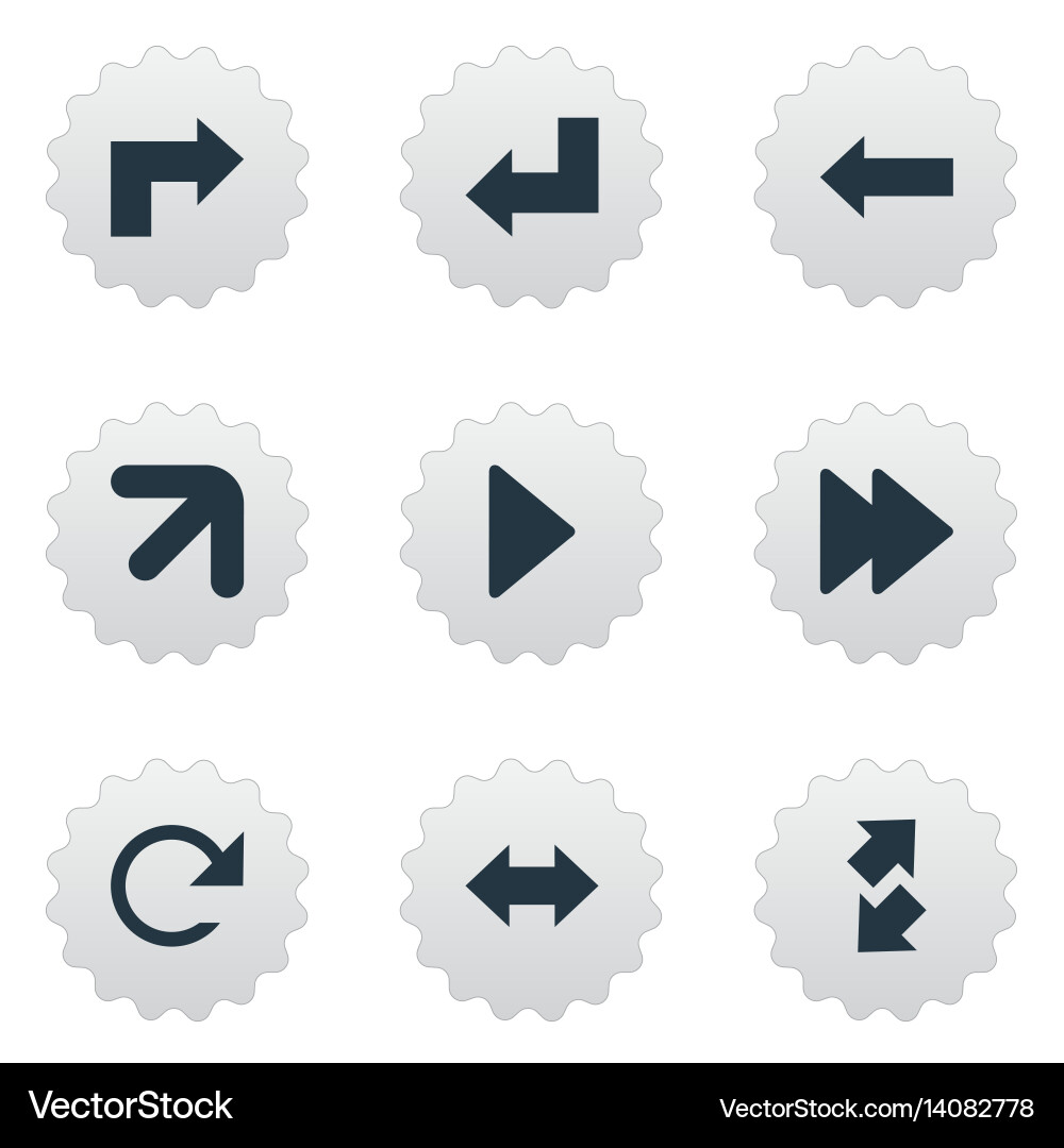 Set of simple indicator icons vector image