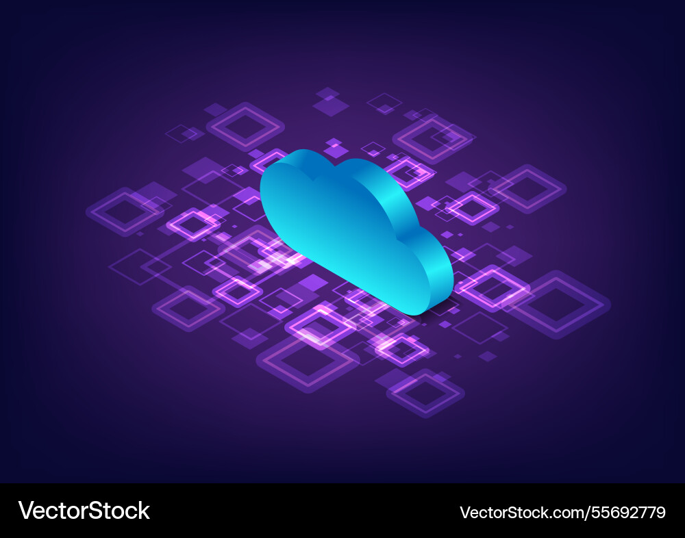 Abstract background with cloud network Vector Image