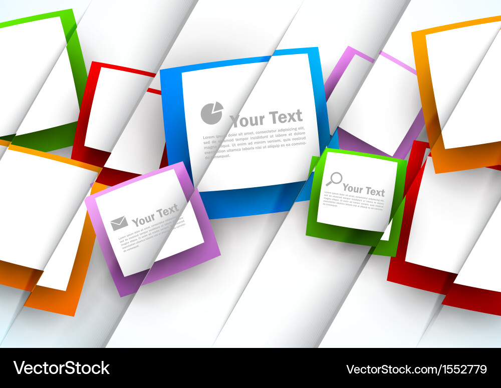 Abstract background with squares vector image