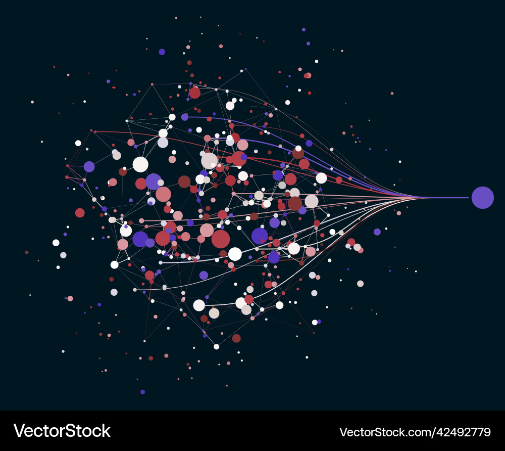 Abstractly arranged colored dots data concept Abstractly arranged colored dots data concept vector image