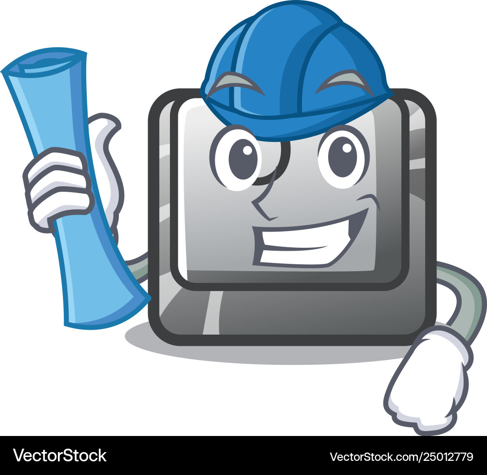 Architect button o on a game character Architect button o on a game character vector image