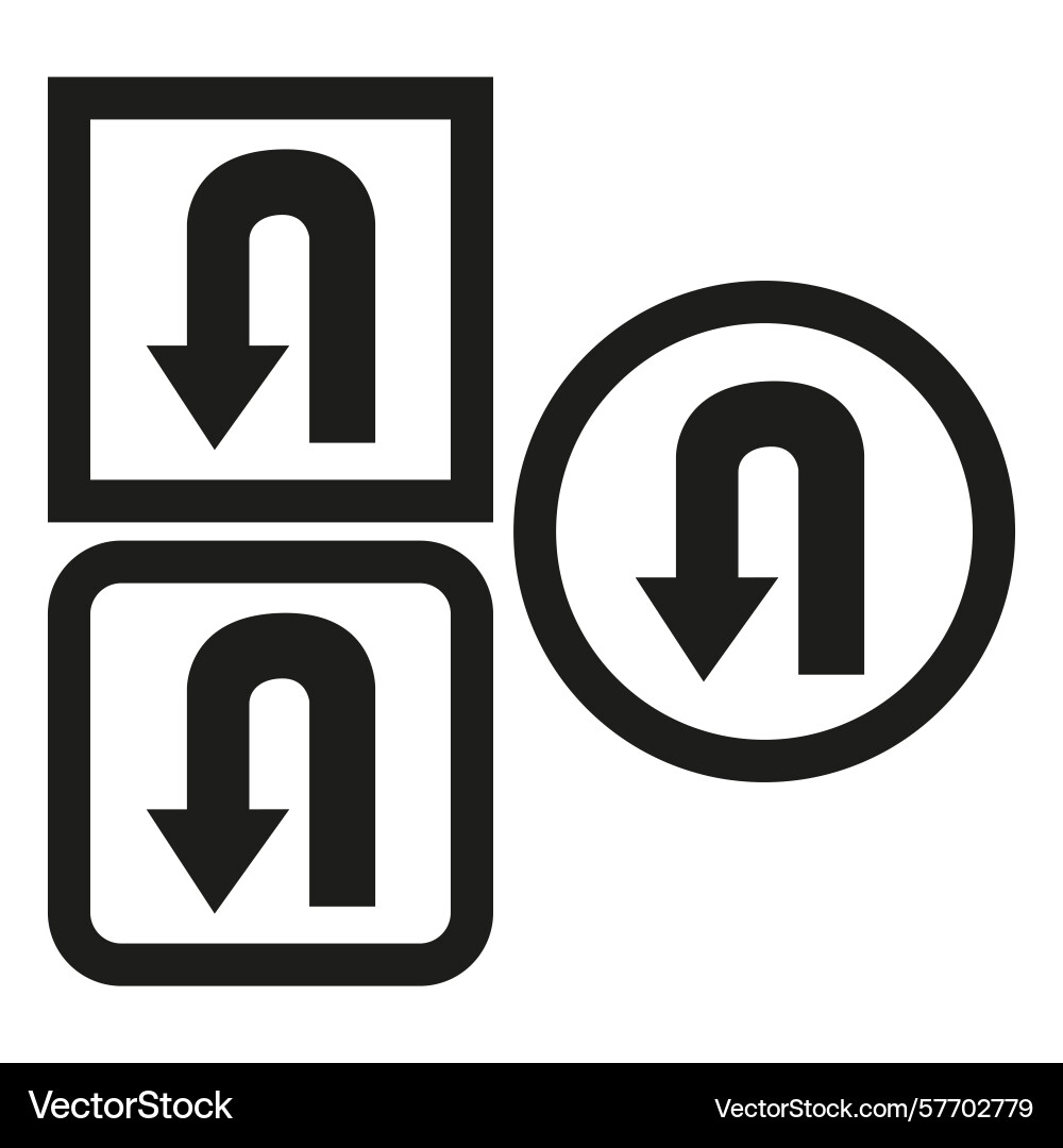Circular arrow icons multiple return symbols Circular arrow icons multiple return symbols vector image