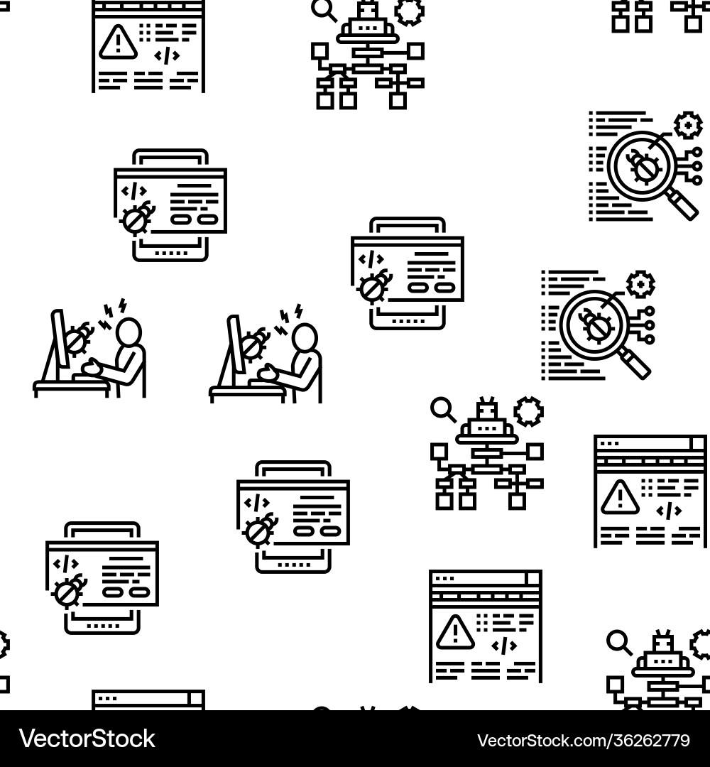 Debug research and fix seamless pattern vector image