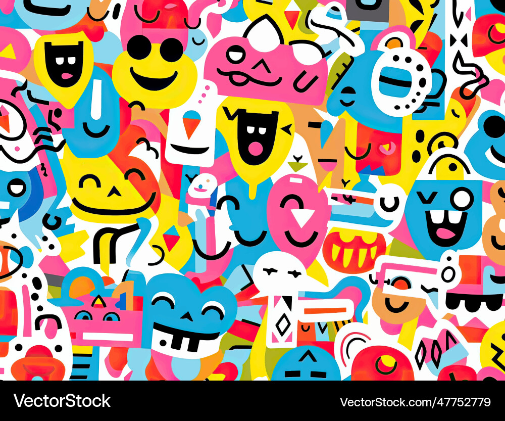 Fun and colorful pattern Vector Image