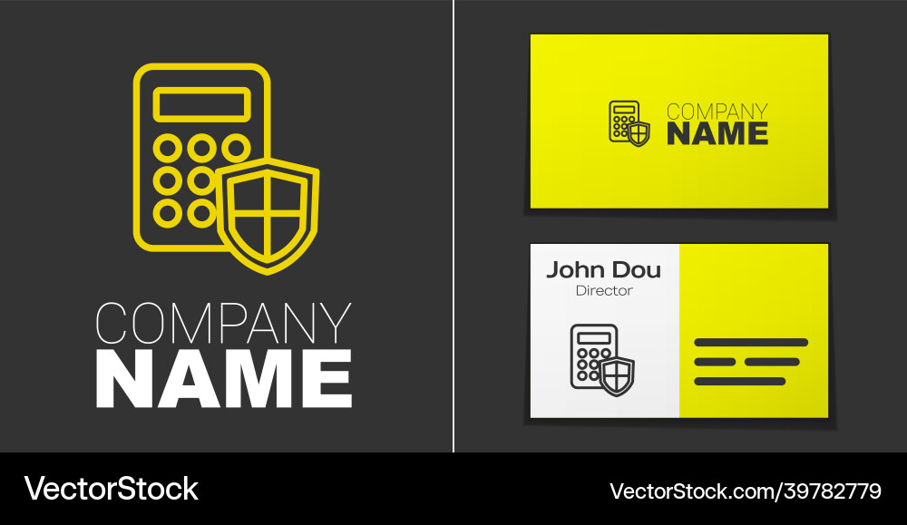 Logotype line security system control panel Logotype line security system control panel vector image