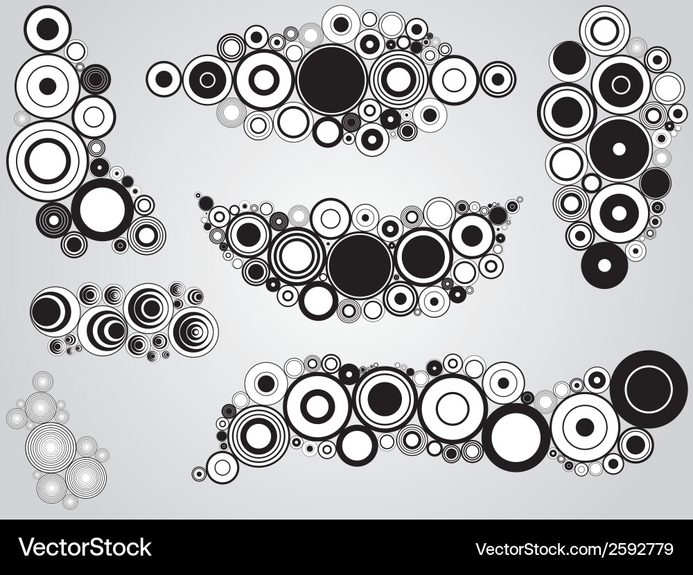 Rounded Circle Pattern vector image