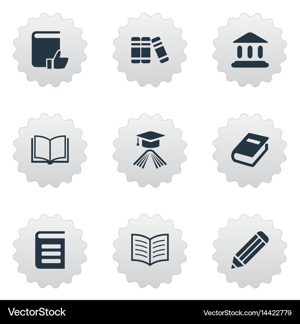 Set of simple reading icons Vector Image