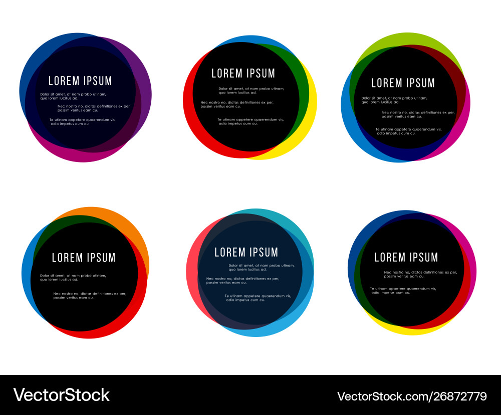 Set round colorful abstract shapes Set round colorful abstract shapes vector image