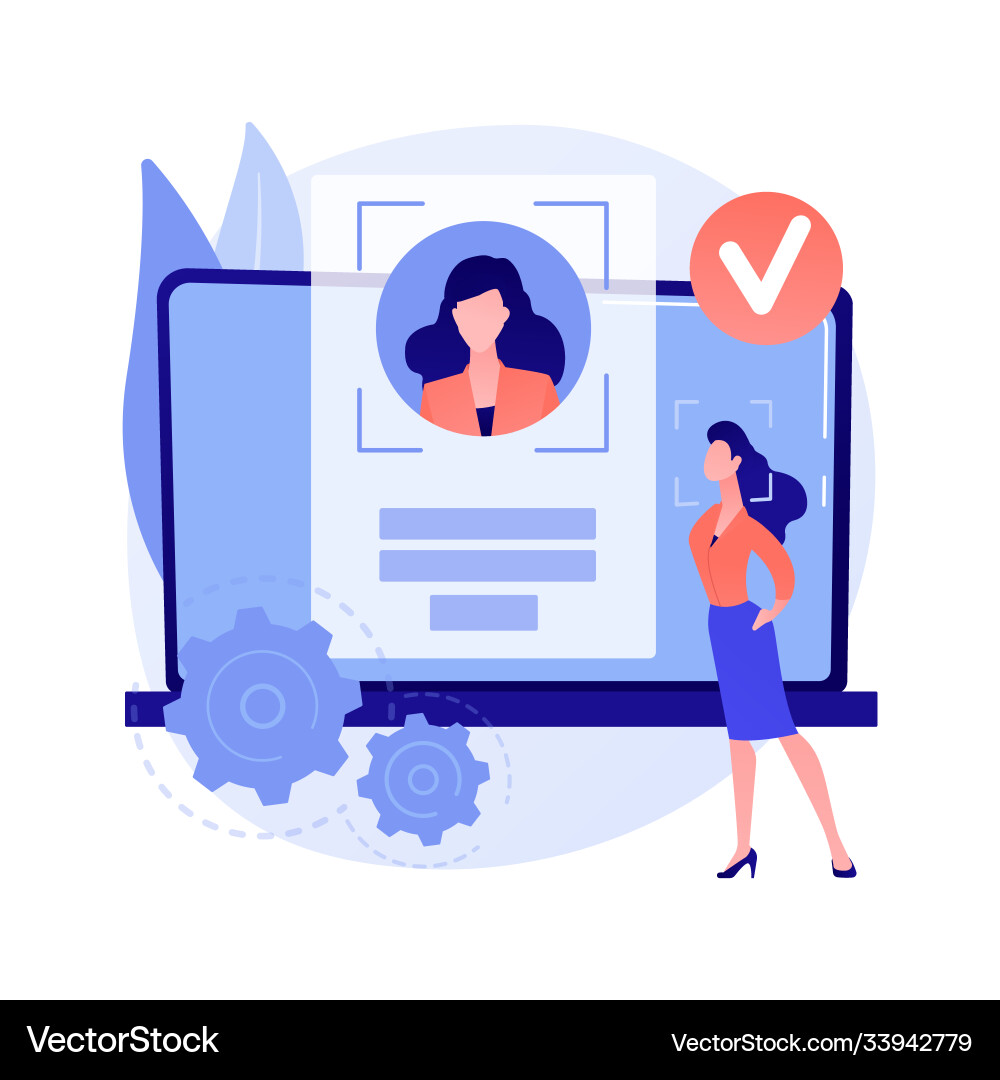 Verification technologies abstract concept Vector Image