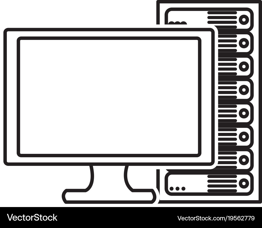 Web hosting design vector image