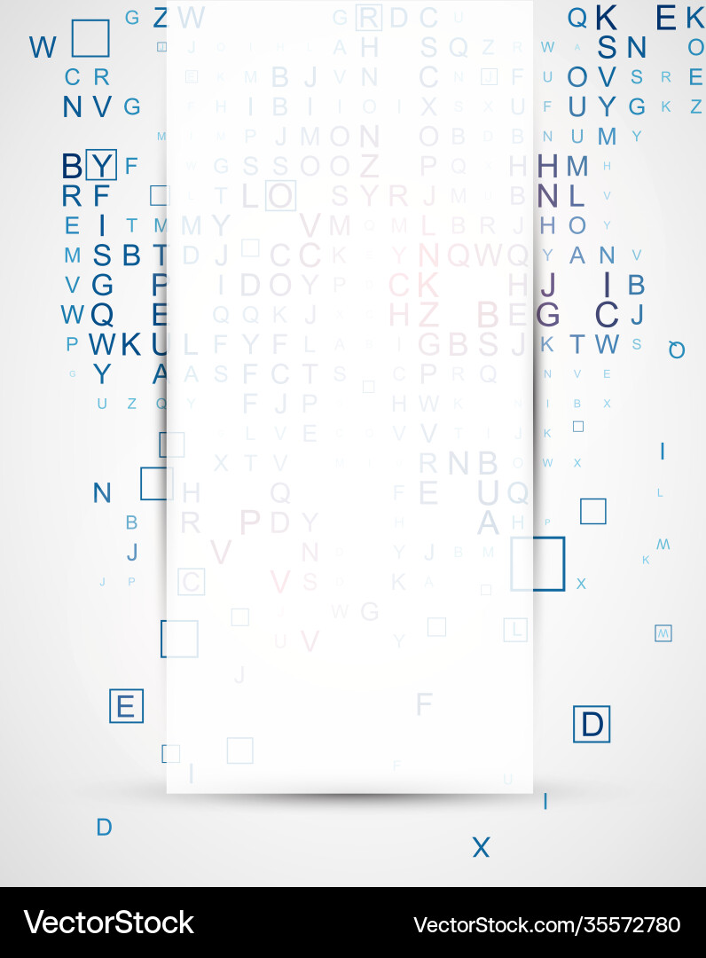 Abstract background with sparse letters Abstract background with sparse letters vector image
