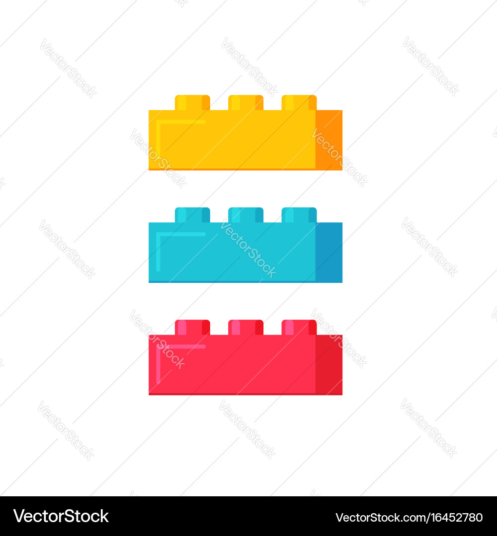 Colorful Building Blocks Set vector image