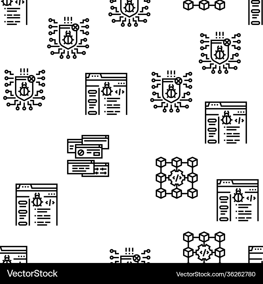 Debug research and fix seamless pattern Debug research and fix seamless pattern vector image