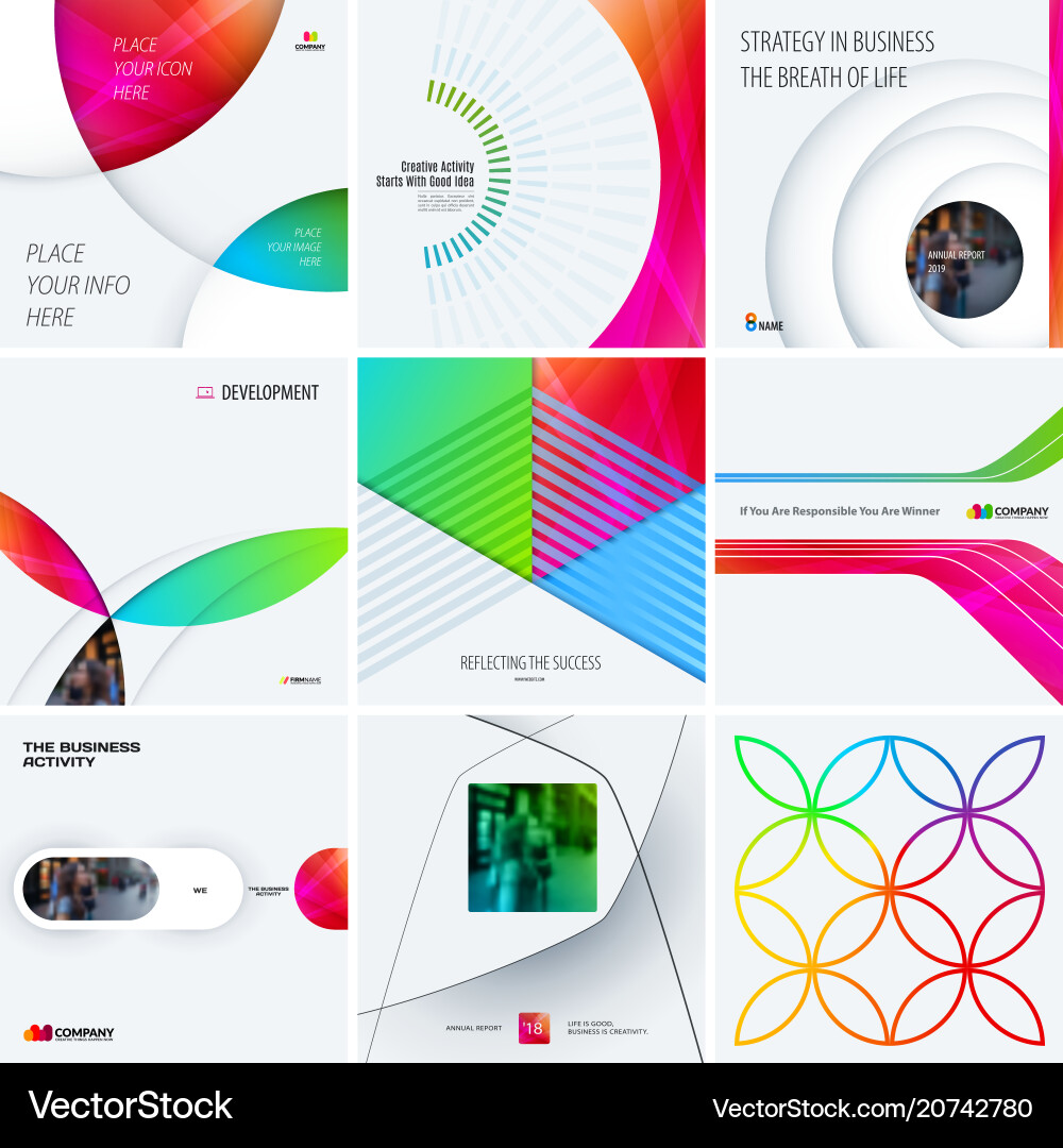 Design set of colourful abstract elements Vector Image