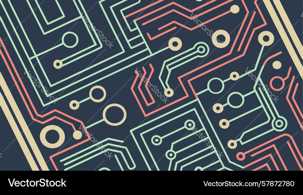Intricate circuit board pattern digital Vector Image
