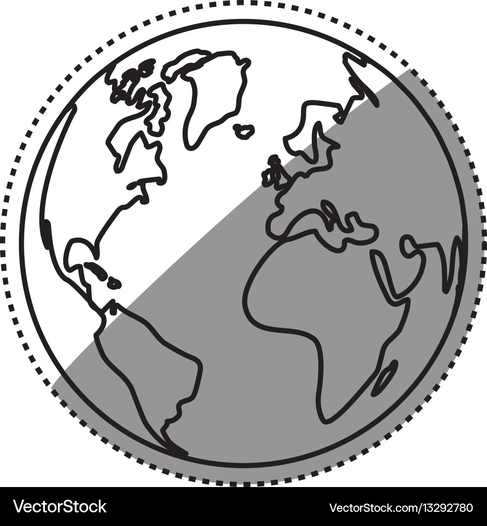 Isolate globe world Vector Image
