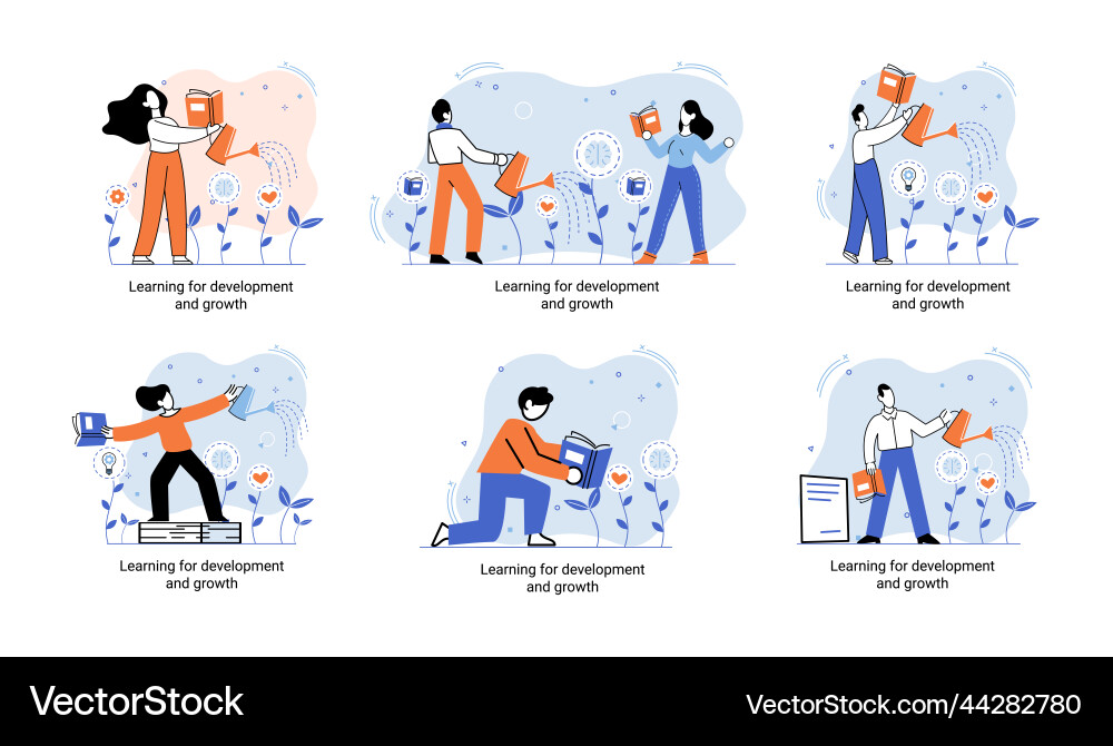 Learning for development and growth self-learning Learning for development and growth self-learning vector image