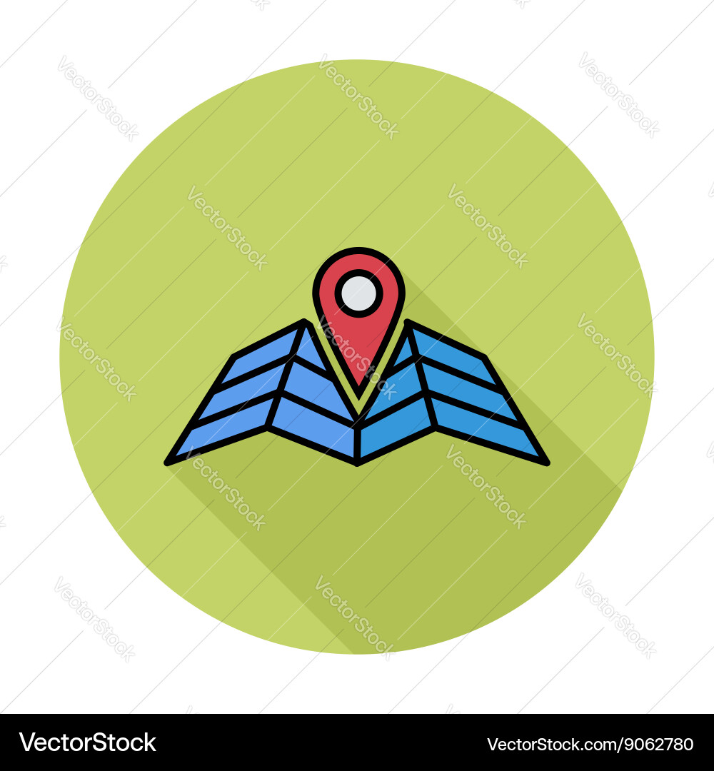 Map pointer flat icon Vector Image