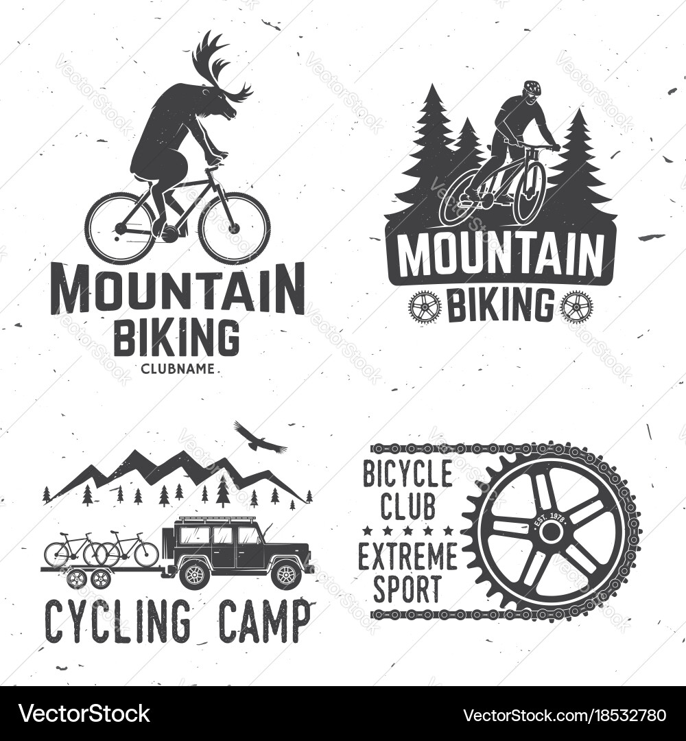 Mountain Bike Club Collection Vector Image