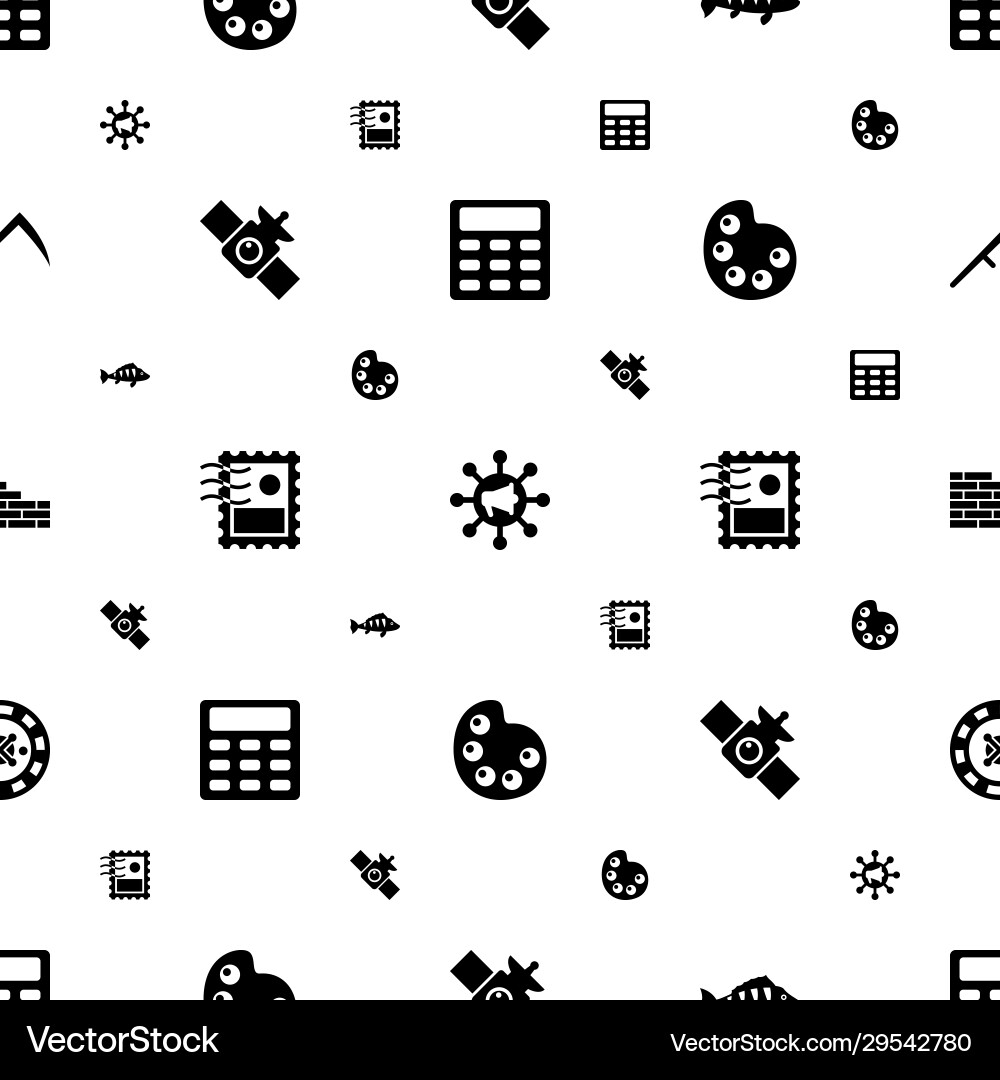 Object icons pattern seamless included editable Object icons pattern seamless included editable vector image