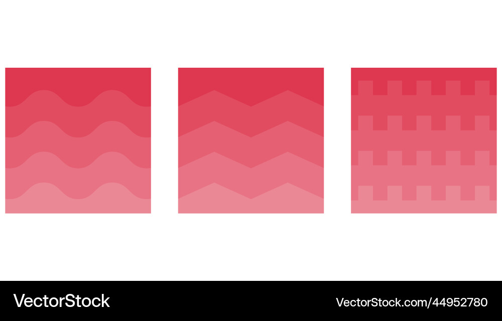 Set of wave abstract background curve layout vector image
