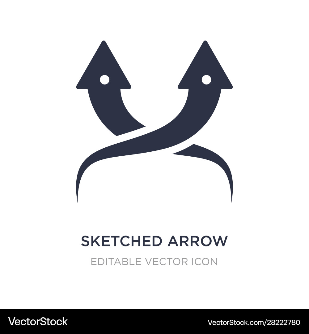 Sketched arrow icon on white background simple Vector Image