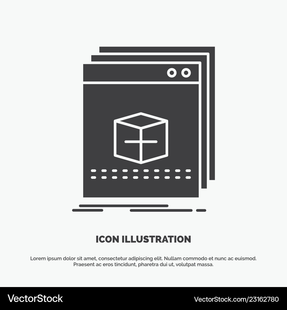 Software app application file program icon glyph Software app application file program icon glyph vector image