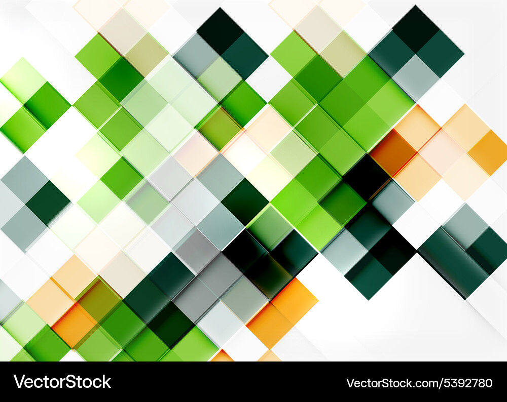 Square shape mosaic pattern design universal Vector Image