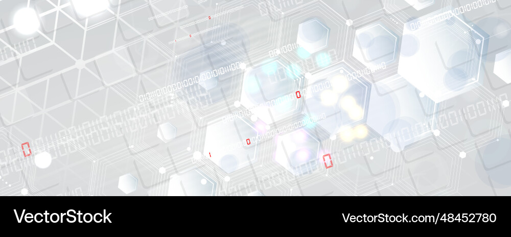 Technology banner design with hexagons abstract Technology banner design with hexagons abstract vector image