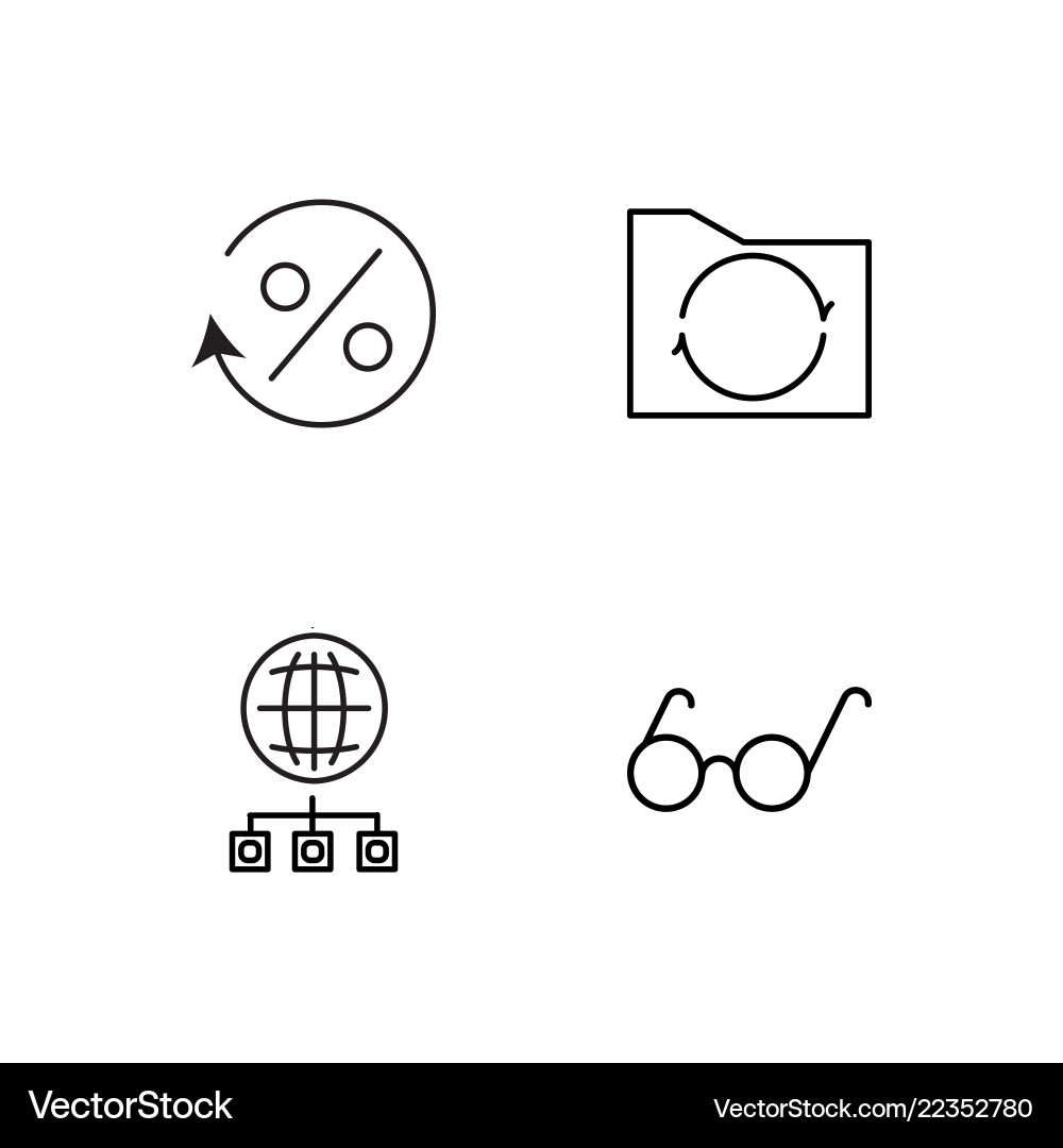 Web simple outlined icons set Vector Image