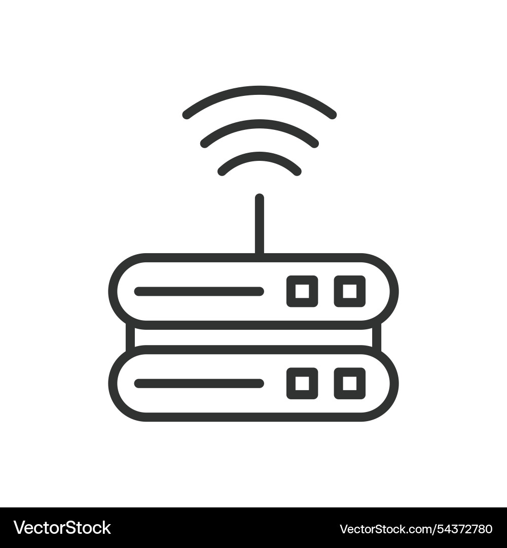 Wireless server storage iot icon in line design Wireless server storage iot icon in line design vector image
