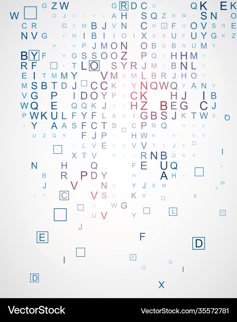 Abstract background with sparse letters Abstract background with sparse letters vector image