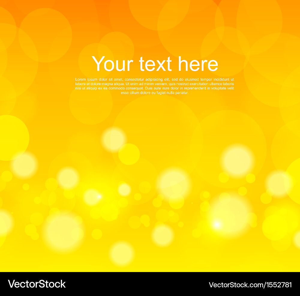Abstract Orange Bokeh Background vector image